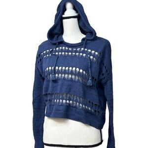 Beach Crotchet Hooded Sweater